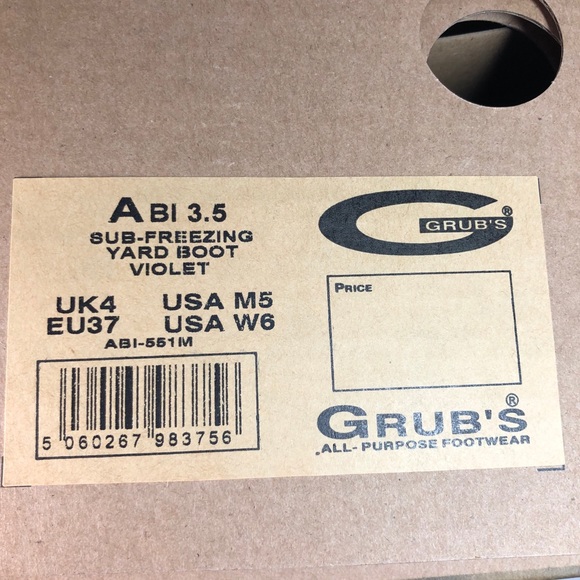 Grubs Sub-Freezing Yard Boots Violet US M5 W6 Mud - Picture 11 of 14